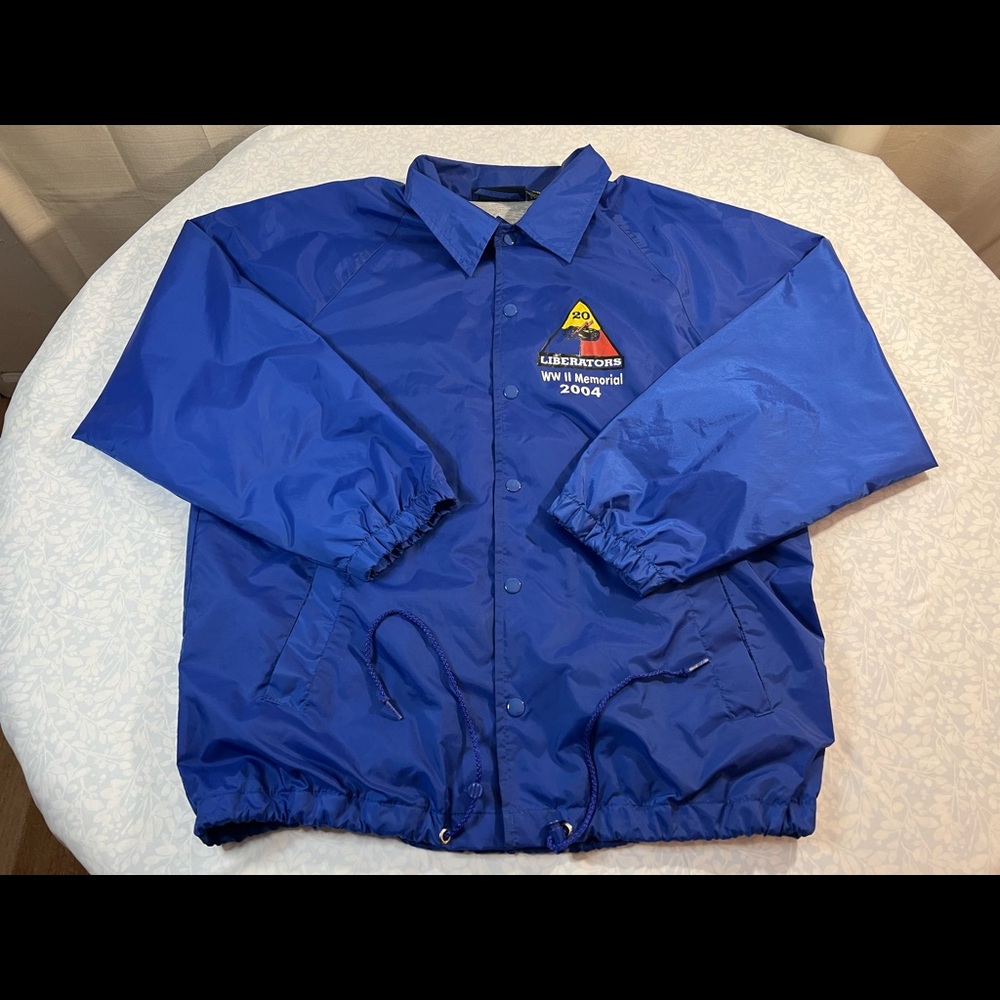 Vintage Ww2 Memorial Nylon Jacket By Luna Pier SizeM Gem